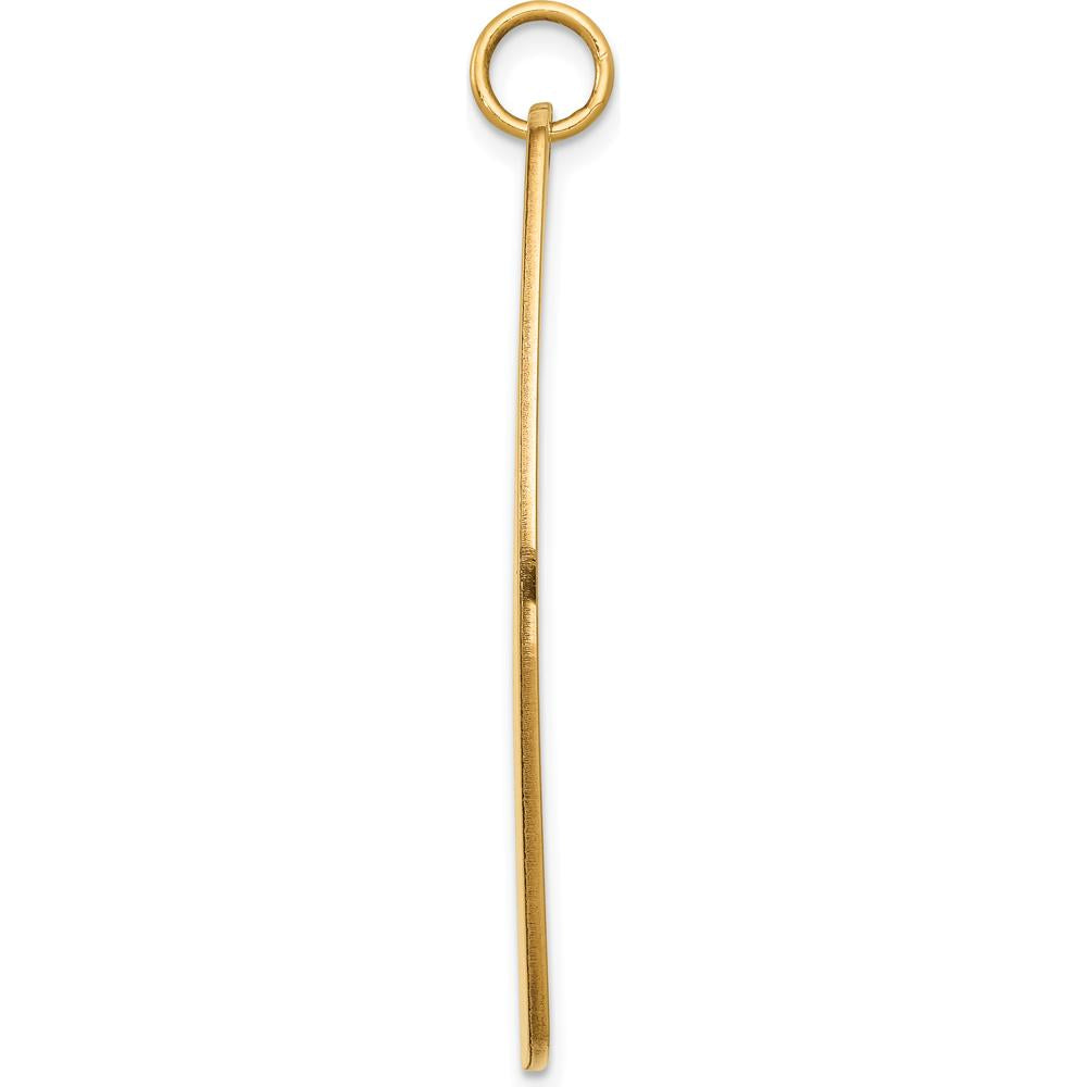 14K Yellow Gold Red Enamel Medical Alert Pendant - 36x27mm by Oro Pregiato