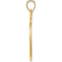 14K Yellow Gold Red Enamel New York Apple Charm with Red Stars - 26.8mm by Oro Pregiato