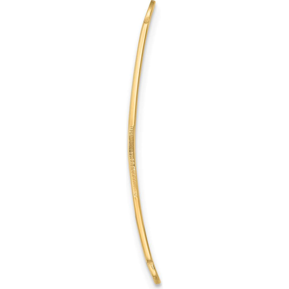 14K Yellow Gold Red Enameled Oval Medical ID Plate - Engravable, Polished Finish by Oro Pregiato