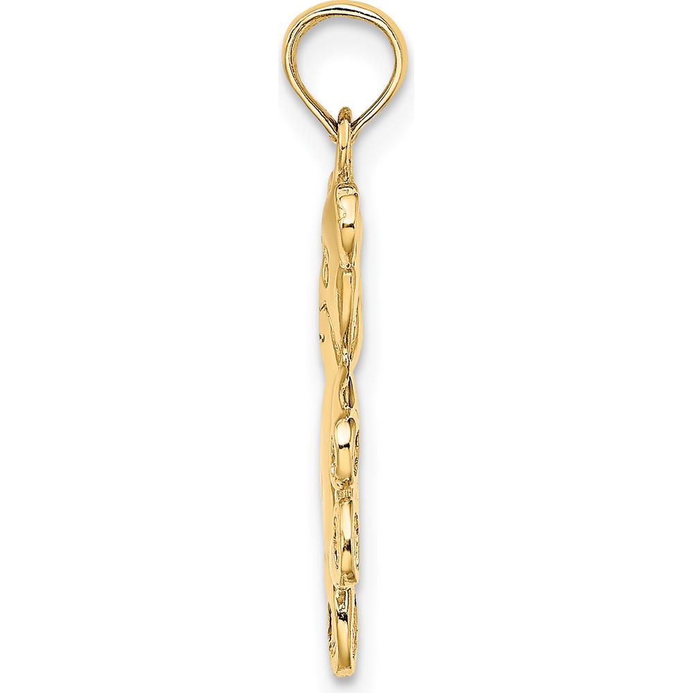 14K Yellow Gold Reversible 3D Teddy Bear Charm Pendant - Playful Luxury Design by Oro Pregiato