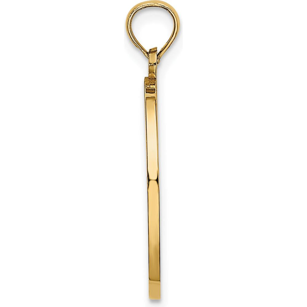 14K Yellow Gold Reversible Child's Prayer Boy Charm with White Rhodium Accents by Oro Pregiato