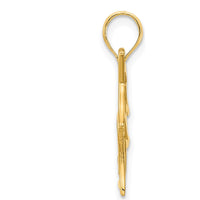 14K Yellow Gold Reversible Cut-out Unicorn Pendant - 25mm by Oro Pregiato