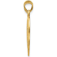14K Yellow Gold Reversible Forever and Ever Friends Heart Pendant by Oro Pregiato