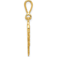 14K Yellow Gold Reversible Heart Charm Pendant - "For My Daughter / You Are My Pride and Joy" by Oro Pregiato