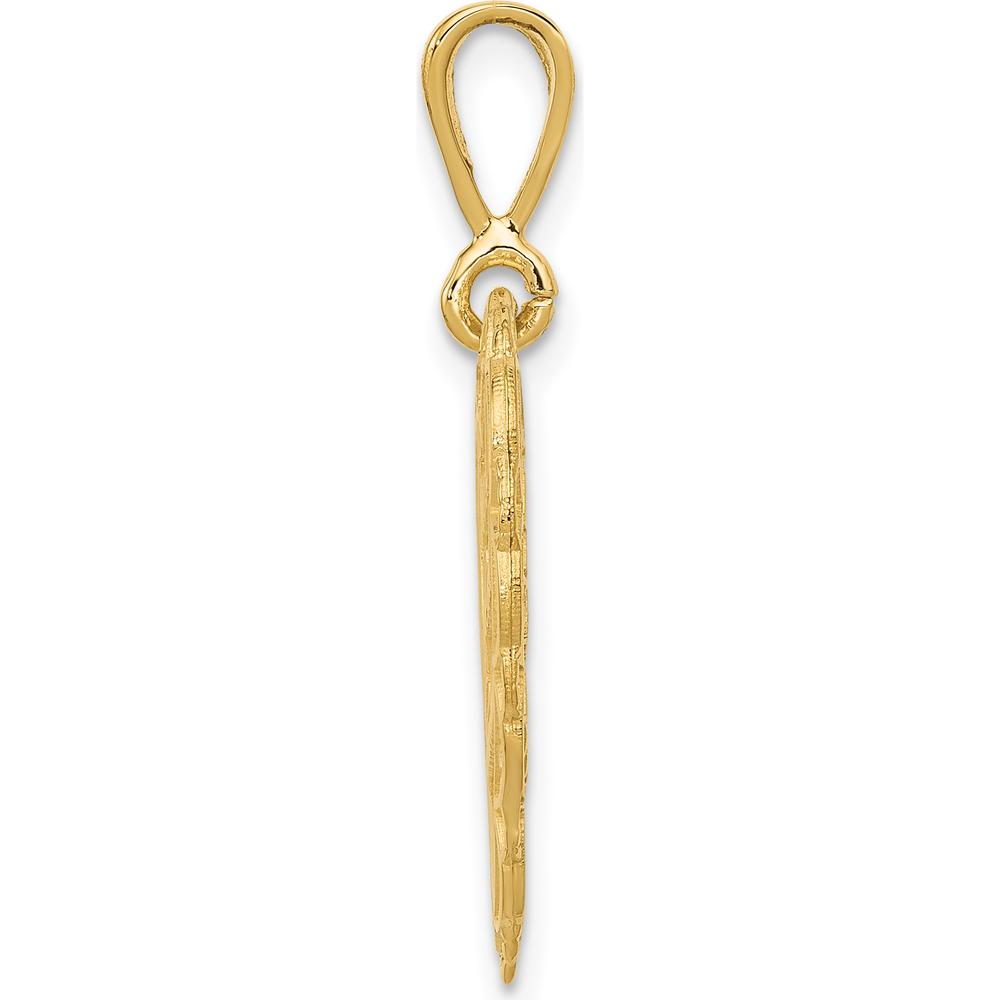 14K Yellow Gold Reversible Heart Pendant Engraved "For A Special Grandma / So Many Hearts" - 21mm Length by Oro Pregiato