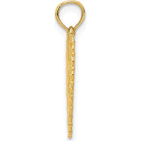 14K Yellow Gold Reversible Heart Pendant with Engraved "For My Mom" and "Thanks for Everything" Messages by Oro Pregiato