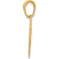 14K Yellow Gold Reversible Heart Pendant with "For My Sister" and "Friends Forever" Inscription by Oro Pregiato