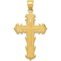 14K Yellow Gold Reversible Passion Cross Pendant - 36mm x 20mm by Oro Pregiato