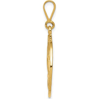 14K Yellow Gold Reversible Praying Hands and Serenity Prayer Pendant - Meaningful Religious Jewelry by Oro Pregiato