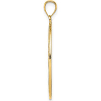 14K Yellow Gold Reversible Rose Cross Pendant with Serenity Prayer - 33.7mm Length by Oro Pregiato