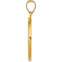 14K Yellow Gold Reversible St. Benedict Medal Pendant with Satin and Polished Finish by Oro Pregiato