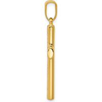 14K Yellow Gold Reversible Textured and Polished Cross Pendant - 36mm in Length by Oro Pregiato