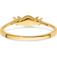 14K Yellow Gold Ring Mounting for Custom Gemstone Setting - Polished Finish by Monteluci Fine Jewelry