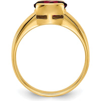 14K Yellow Gold Ring with 8x6mm Natural Oval Garnet - 1.40 Carat by Monteluci Fine Jewelry