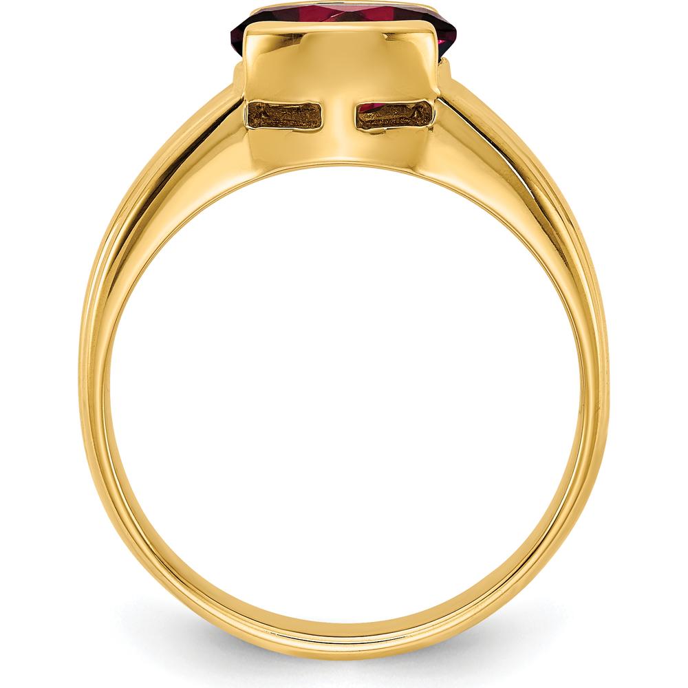 14K Yellow Gold Ring with 8x6mm Natural Oval Garnet - 1.40 Carat by Monteluci Fine Jewelry