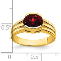 14K Yellow Gold Ring with 8x6mm Natural Oval Garnet - 1.40 Carat by Monteluci Fine Jewelry