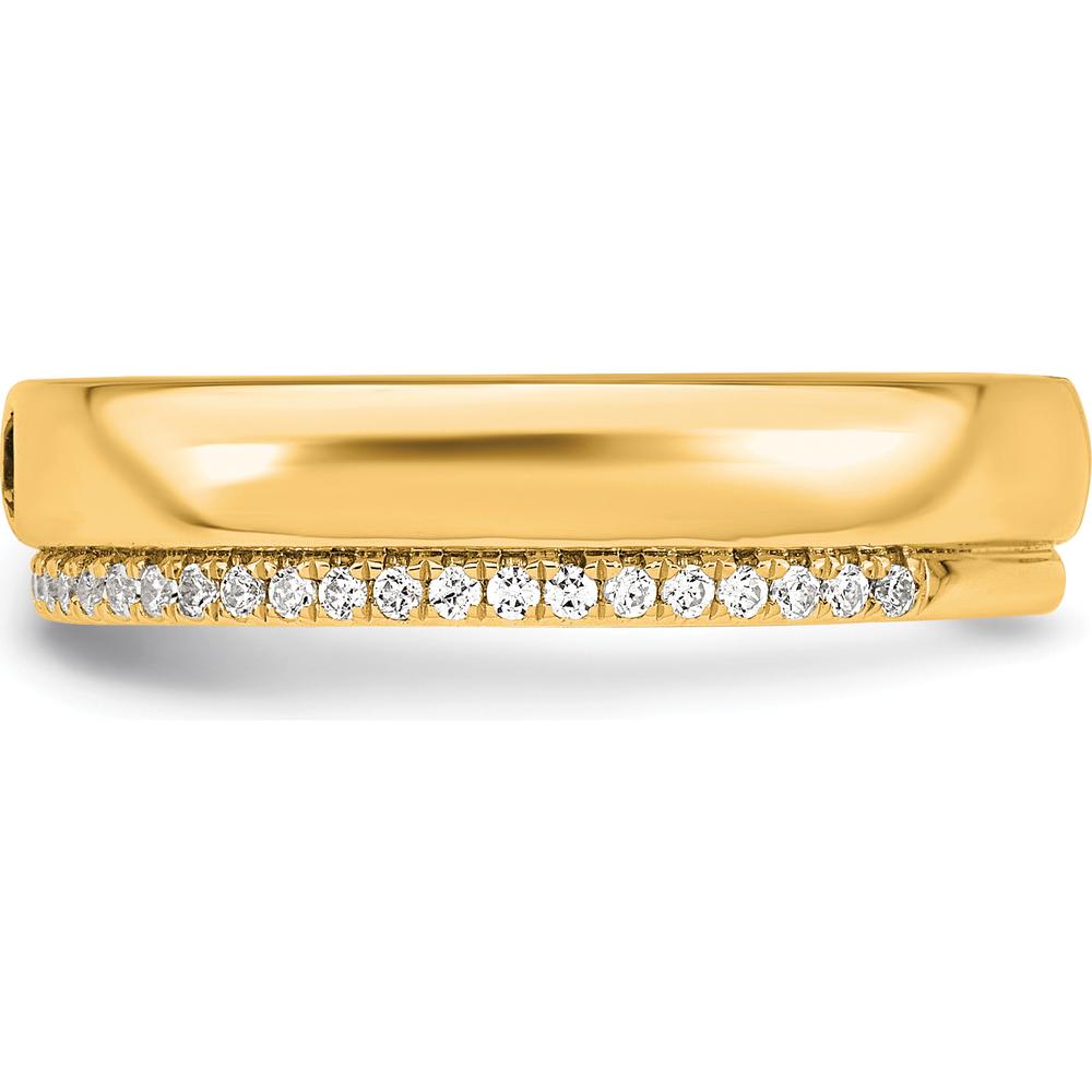 14K Yellow Gold Ring with Green Birthstone and Diamond Accent - 0.15 Carat Total Diamond Weight by Oro Pregiato