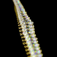 14K Yellow Gold Riviera Necklace with 108 Graduated Round Brilliant Lab Diamonds - 25.03 Carats Total Diamond Weight - Covaloro Fine Jewelry