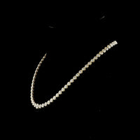 14K Yellow Gold Riviera Necklace with 19.2 Carats of Bezel-Set Round Lab Diamonds - E-F VS Quality - Covaloro Fine Jewelry