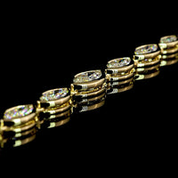 14K Yellow Gold Riviera Necklace with Bezel Set East-West Marquise Cut Lab Diamonds - 5.09 Carat Total Diamond Weight - Covaloro Fine Jewelry
