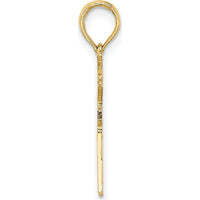 14K Yellow Gold RN Registered Nurse Pendant Charm - Textured Design by Oro Pregiato