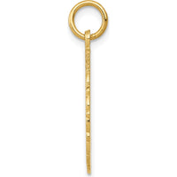 14K Yellow Gold RN Registered Nurse Textured Back Disc Charm by Oro Pregiato