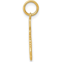14K Yellow Gold Roller Skates Charm Pendant