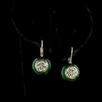 14K Yellow Gold Round Bezel Set Hanging Earrings with Lab-Grown Diamonds - 1.01 Carat Total Weight (E-F Color, VS1 Clarity) - Covaloro Fine Jewelry