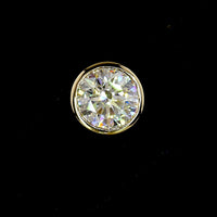 14K Yellow Gold Round Bezel Set Lab Diamond Stud Earrings - D VVS1 Clarity, 4.52 Carat Total Weight - Covaloro Fine Jewelry