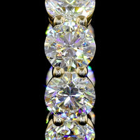 14K Yellow Gold Round Brilliant Cut Huggie Earrings with Lab Diamonds - 3.87 Carats Total Diamond Weight - Covaloro Fine Jewelry