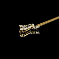 14K Yellow Gold Round Brilliant Cut Lab Diamond Cross Pendant - 3.59 Carat Total Weight, E-F Color VS1 Clarity - Covaloro Fine Jewelry