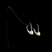 14K Yellow Gold Round Brilliant Cut Lab Diamond Hanging Drop Earrings with Accent Stones - 1.07 Carat Total Diamond Weight - Covaloro Fine Jewelry