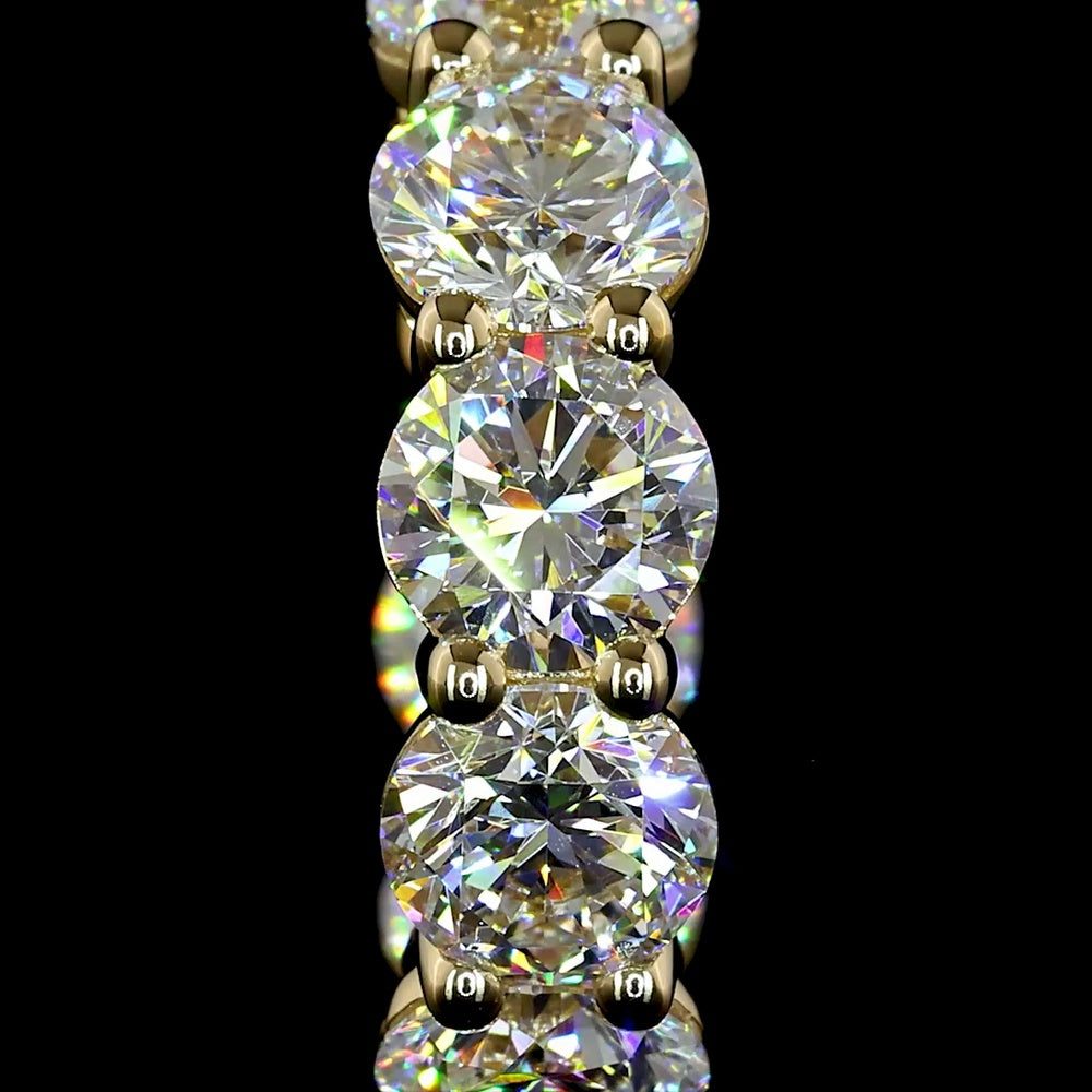 14K Yellow Gold Round Brilliant Cut Lab Diamond Huggie Earrings - 3.10 Carat Total Weight (E-F Color, VS1 Clarity) - Covaloro Fine Jewelry