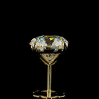 14K Yellow Gold Round Brilliant Cut Lab Diamond Stud Earrings - 4.43 Total Carat Weight, E-F VVS2 Clarity - Covaloro Fine Jewelry