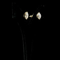 14K Yellow Gold Round Brilliant Cut Lab Diamond Stud Earrings - 5.50 Carat Total Weight, E-F VVS2 - Covaloro Fine Jewelry