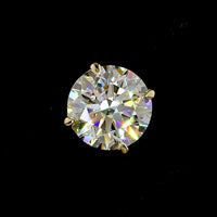 14K Yellow Gold Round Brilliant Cut Lab Diamond Stud Earrings - 7.04 Total Carat Weight, E-F Color, VS1 Clarity - Covaloro Fine Jewelry