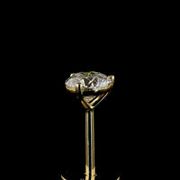 14K Yellow Gold Round Brilliant Cut Martini Stud Earrings with Lab Diamonds - 0.60 Carats Total Diamond Weight (E Color, VS1 Clarity) - Covaloro Fine Jewelry