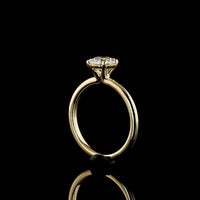 14K Yellow Gold Round Brilliant Cut Solitaire Engagement Ring with 1.02 Carat Lab Grown Diamond - D VVS1 IGI Certified - Covaloro Fine Jewelry