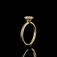 14K Yellow Gold Round Brilliant Cut Solitaire Engagement Ring with 1.02 Carat Lab Grown Diamond - D VVS1 IGI Certified - Covaloro Fine Jewelry