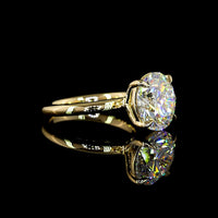 14K Yellow Gold Round Brilliant Cut Solitaire Ring with 5.15 Carat D VVS2 Lab Diamond - IGI Certified - Covaloro Fine Jewelry