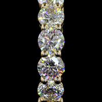 14K Yellow Gold Round Brilliant Lab Diamond Huggie Earrings with Prong Setting - 1.93 Total Carat Weight - Covaloro Fine Jewelry