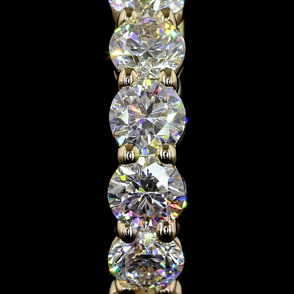 14K Yellow Gold Round Brilliant Lab Diamond Huggie Earrings with Prong Setting - 1.93 Total Carat Weight - Covaloro Fine Jewelry