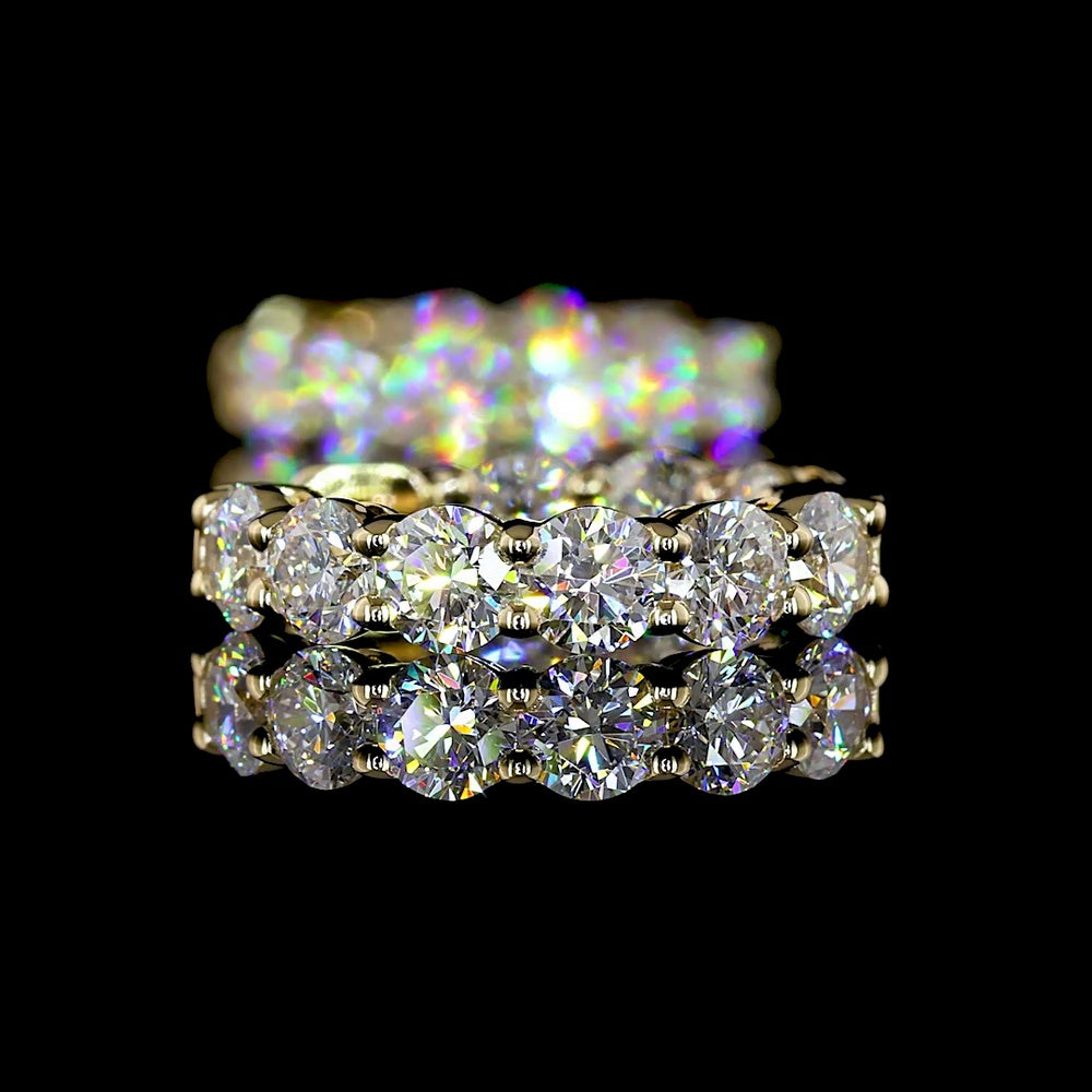 14K Yellow Gold Round Brilliant Lab Diamond Huggie Earrings with Prong Setting - 1.93 Total Carat Weight - Covaloro Fine Jewelry