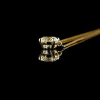 14K Yellow Gold Round Brilliant Solitaire Pendant with 1.01 Carat Lab Grown D VS1 Diamond - Covaloro Fine Jewelry