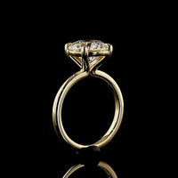 14K Yellow Gold Round Brilliant Solitaire Ring with 4.04 Carat Lab Diamond (E VVS2 IGI Certified) - Covaloro Fine Jewelry