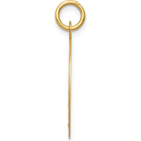 14K Yellow Gold Round Confirmation Cross Pendant with Polished and Satin Finish by Oro Pregiato