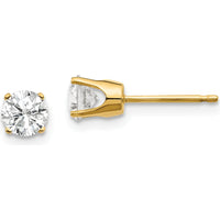 14K Yellow Gold Round Cut Diamond Stud Earrings - 0.75 Carat Total Diamond Weight by 0