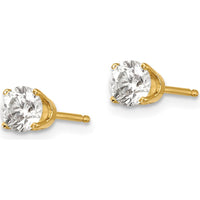 14K Yellow Gold Round Cut Diamond Stud Earrings - 0.75 Carat Total Diamond Weight by 0