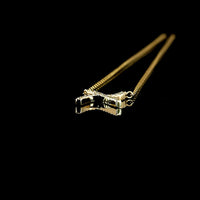 14K Yellow Gold Round Cut Diamond "X" Initial Pendant with 22 Prong-Set Brilliant Lab Diamonds - 0.10 Carat Total Weight - Covaloro Fine Jewelry