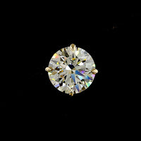 14K Yellow Gold Round Cut Lab Diamond Stud Earrings - 7.51 Carat Total Weight, E-F VVS2 Clarity - Covaloro Fine Jewelry
